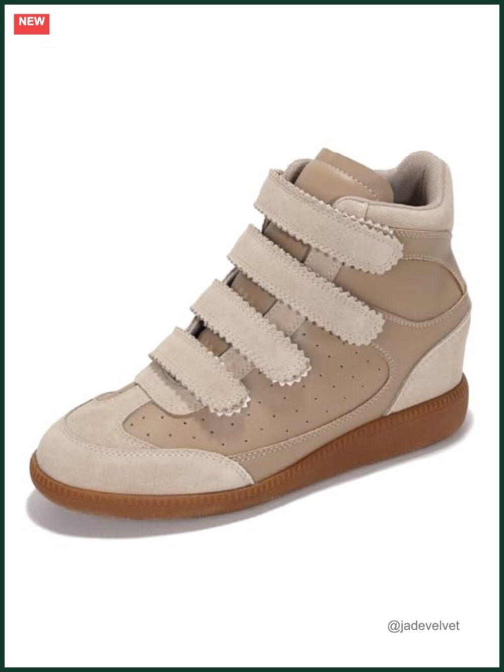 Marant Style Wedge Sneakers Women Memory Foam Lightweight Hi Top Fashion Shoes